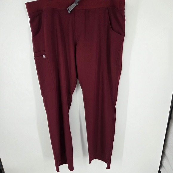 FIGS Technical Collection Women's Maroon Scrub Kade Pants Drawstring Waist XXL/T - Picture 1 of 8
